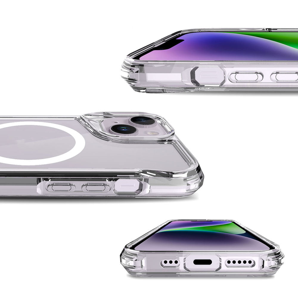 Apple iPhone 13 Kılıf Zore Magsafe Şarj Özellikli T-Max Magsafe Kapak Renksiz