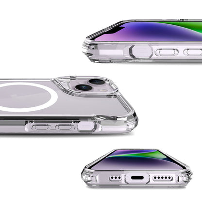 Apple iPhone 13 Kılıf Zore Magsafe Şarj Özellikli T-Max Magsafe Kapak Renksiz