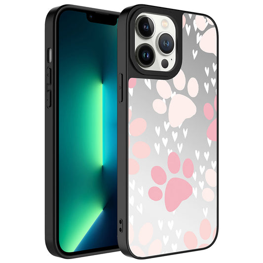 Apple iPhone 13 Pro Kılıf Aynalı Desenli Kamera Korumalı Parlak Zore Mirror Kapak Pati
