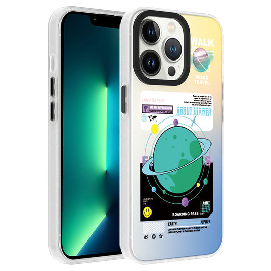 Apple iPhone 13 Pro Kılıf Desenli Zore Dragon Sert Kapak Gezegen