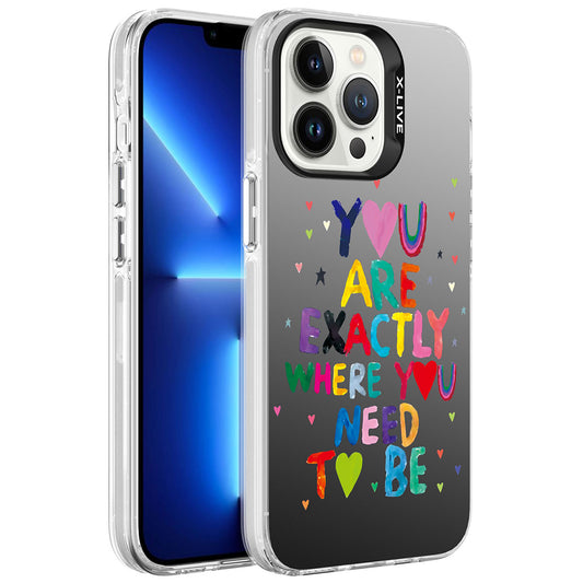 Apple iPhone 13 Pro Kılıf Desenli Zore Silver Sert Kapak You