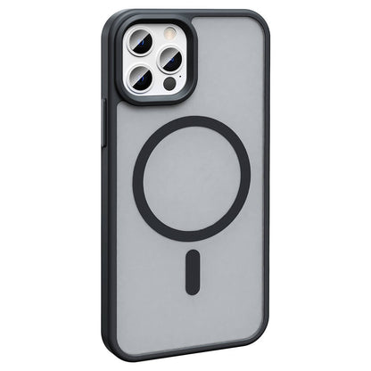 Apple iPhone 13 Pro Kılıf Magsafe Şarj Özellikli Mat Arka Yüzey Zore Sio Kapak Siyah