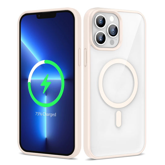 Apple iPhone 13 Pro Kılıf Magsafe Wireless Şarj Özellikli Silikon Zore Ege Kapak Pembe