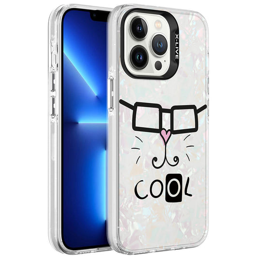 Apple iPhone 13 Pro Kılıf Mermer Desenli Zore Marbello Kapak Beyaz