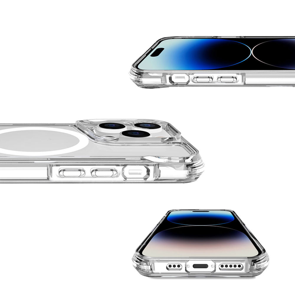 Apple iPhone 13 Pro Kılıf Zore Magsafe Şarj Özellikli T-Max Magsafe Kapak Renksiz