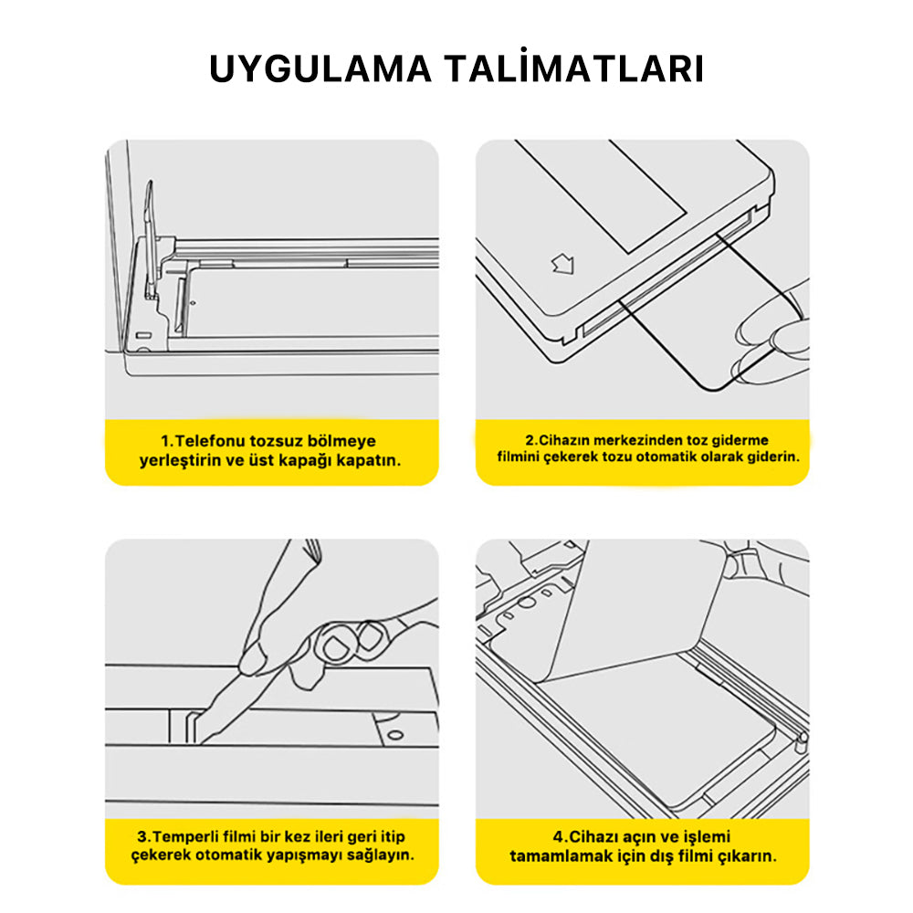 Apple iPhone 13 Zore 3D Oliv HD Temperli Cam Ekran Koruyucu + Kolay Uygulama Aparatı Şeffaf