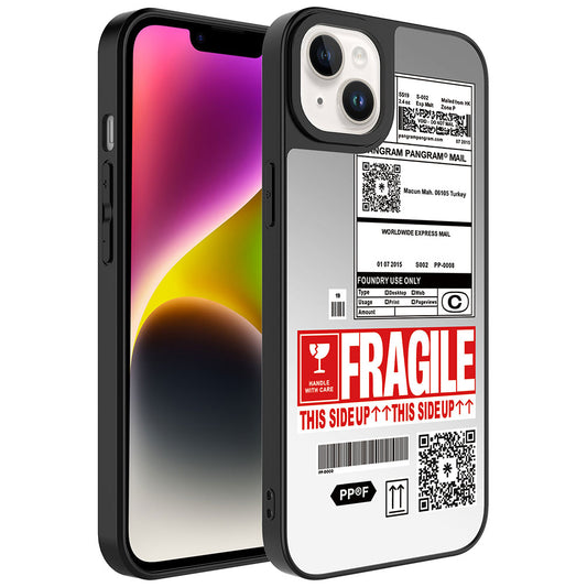 Apple iPhone 14 Kılıf Aynalı Desenli Kamera Korumalı Parlak Zore Mirror Kapak Fragile