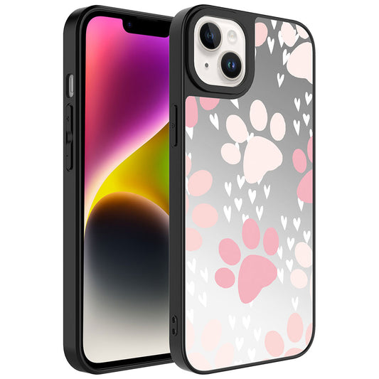 Apple iPhone 14 Kılıf Aynalı Desenli Kamera Korumalı Parlak Zore Mirror Kapak Pati
