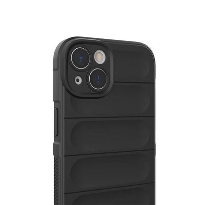 Apple iPhone 14 Kılıf Esnek TPU Oyuklu Arka Yüzey Tasarımlı Zore Etnik Silikon Kapak Lacivert