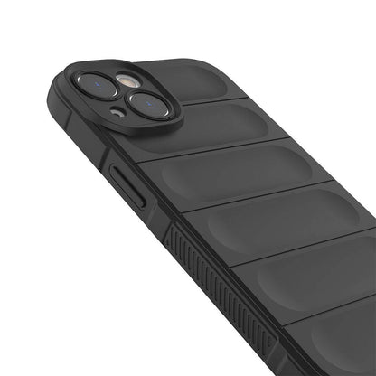 Apple iPhone 14 Kılıf Esnek TPU Oyuklu Arka Yüzey Tasarımlı Zore Etnik Silikon Kapak Lacivert