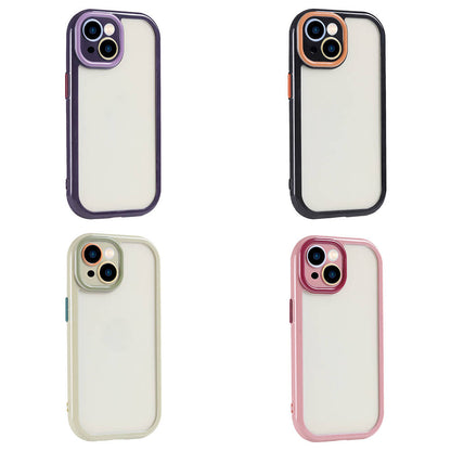Apple iPhone 14 Kılıf Kamera Korumalı Renkli Kenar ve Çerçeve Tasarımlı Zore Vitamin Kapak Mürdüm