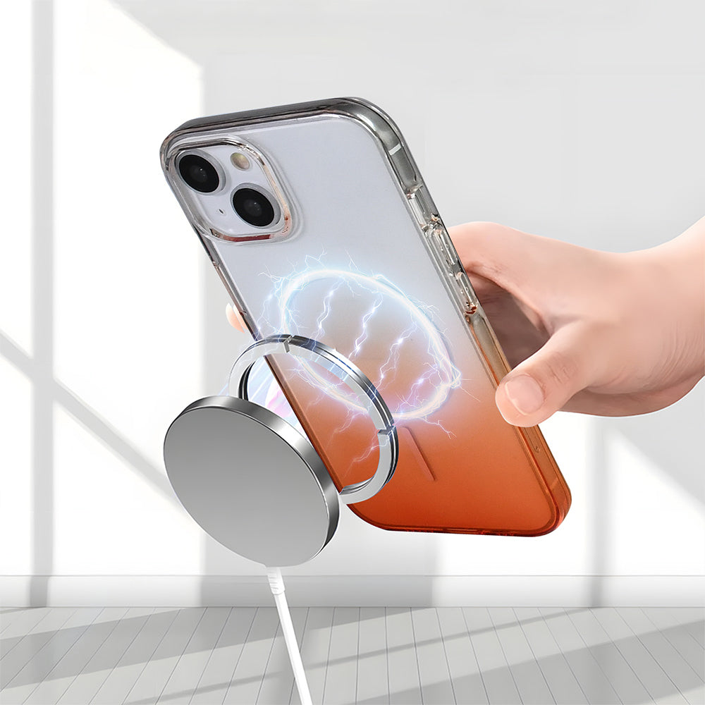 Apple iPhone 14 Kılıf M-Safe Şarj Özellikli Zore Septik Silikon Kapak Pembe