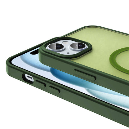 Apple iPhone 14 Kılıf Magsafe Şarj Özellikli Mat Arka Yüzey Zore Sio Kapak Koyu Mor