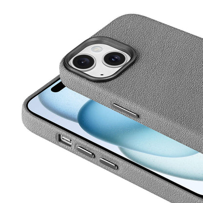 Apple iPhone 14 Kılıf Magsafe Şarj Özellikli PU Deri Zore Adora Kapak Koyu Gri