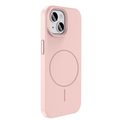 Apple iPhone 14 Kılıf M-safe Şarj Özellikli Sıvı Teknolojili Silinebilir Sert Zore Kivi Kapak Titanyum-Gri