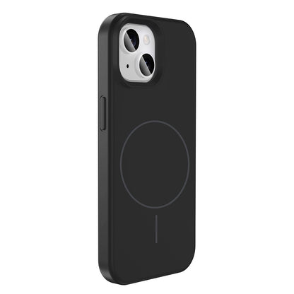 Apple iPhone 14 Kılıf M-safe Şarj Özellikli Sıvı Teknolojili Silinebilir Sert Zore Kivi Kapak Açık Pembe