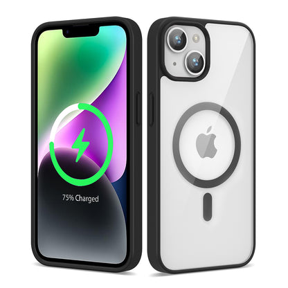 Apple iPhone 14 Kılıf Magsafe Wireless Şarj Özellikli Silikon Zore Ege Kapak Siyah