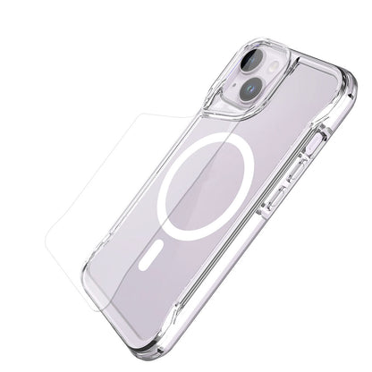 Apple iPhone 14 Plus Kılıf Zore Magsafe Şarj Özellikli T-Max Magsafe Kapak Renksiz