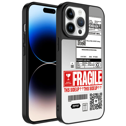 Apple iPhone 14 Pro Kılıf Aynalı Desenli Kamera Korumalı Parlak Zore Mirror Kapak Fragile