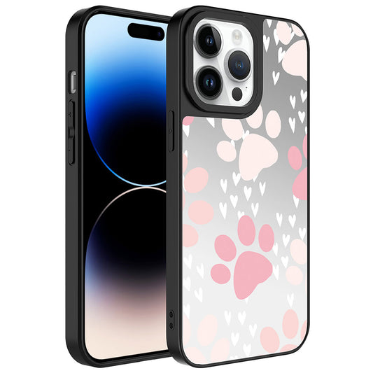 Apple iPhone 14 Pro Kılıf Aynalı Desenli Kamera Korumalı Parlak Zore Mirror Kapak Pati