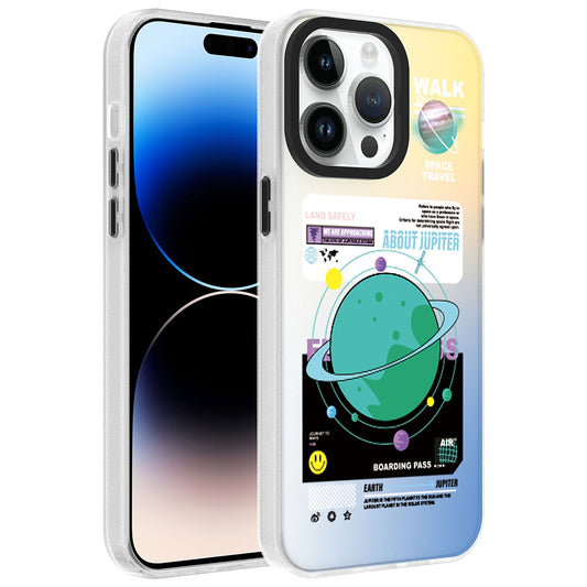 Apple iPhone 14 Pro Kılıf Desenli Zore Dragon Sert Kapak Gezegen