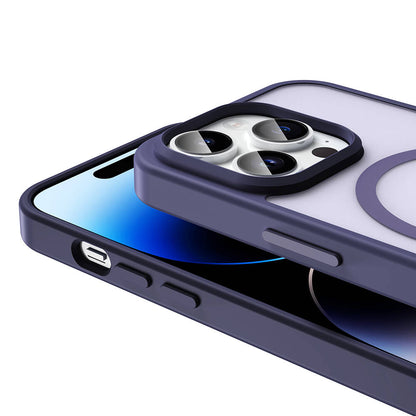 Apple iPhone 14 Pro Kılıf Magsafe Şarj Özellikli Mat Arka Yüzey Zore Sio Kapak Siyah
