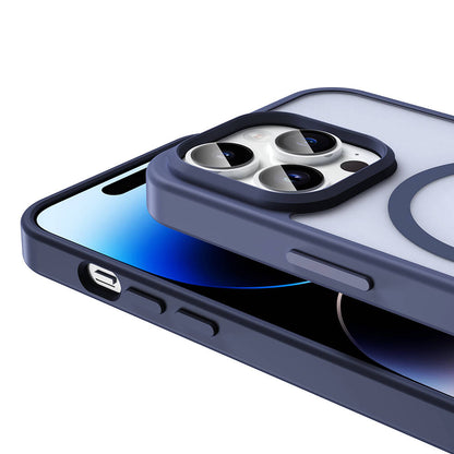 Apple iPhone 14 Pro Kılıf Magsafe Şarj Özellikli Mat Arka Yüzey Zore Sio Kapak Siyah