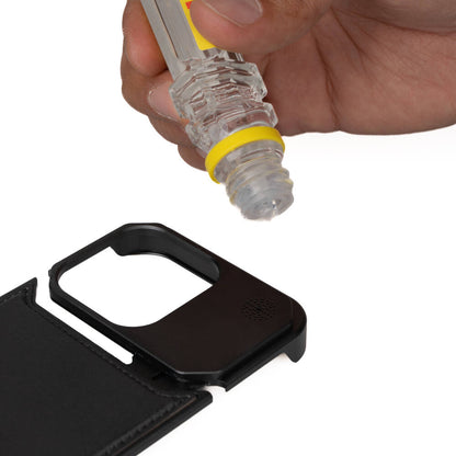 Apple iPhone 14 Pro Kılıf Magsafe Şarj Özellikli Mekanizmalı Koku Hazneli Zore Mostar Kapak Siyah