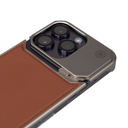 Apple iPhone 14 Pro Kılıf Magsafe Şarj Özellikli Mekanizmalı Koku Hazneli Zore Mostar Kapak Siyah