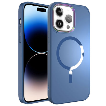 Apple iPhone 14 Pro Kılıf Magsafe Wireless Şarj Özellikli Zore Stil Kapak Sierra Mavi