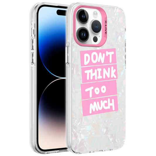 Apple iPhone 14 Pro Kılıf Mermer Desenli Zore Marbello Kapak Pembe