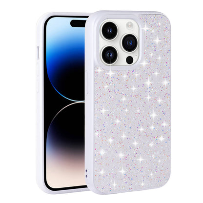 Apple iPhone 14 Pro Kılıf Parlak Taşlı Tasarım Zore Pırlanta Kapak Beyaz