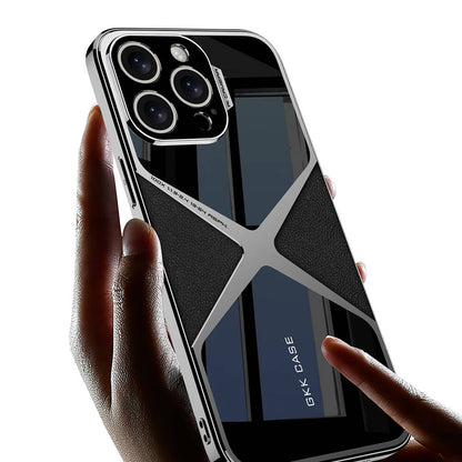 Apple iPhone 14 Pro Kılıf Ultra İnce Kamera Korumalı PC + Deri Arka Yüzey Zore X-Pro Kapak Siyah