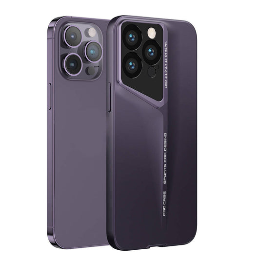 Apple iPhone 14 Pro Kılıf Ultra İnce Kamera Korumalı Sert Rubber Zore Procase Kapak Derin Mor