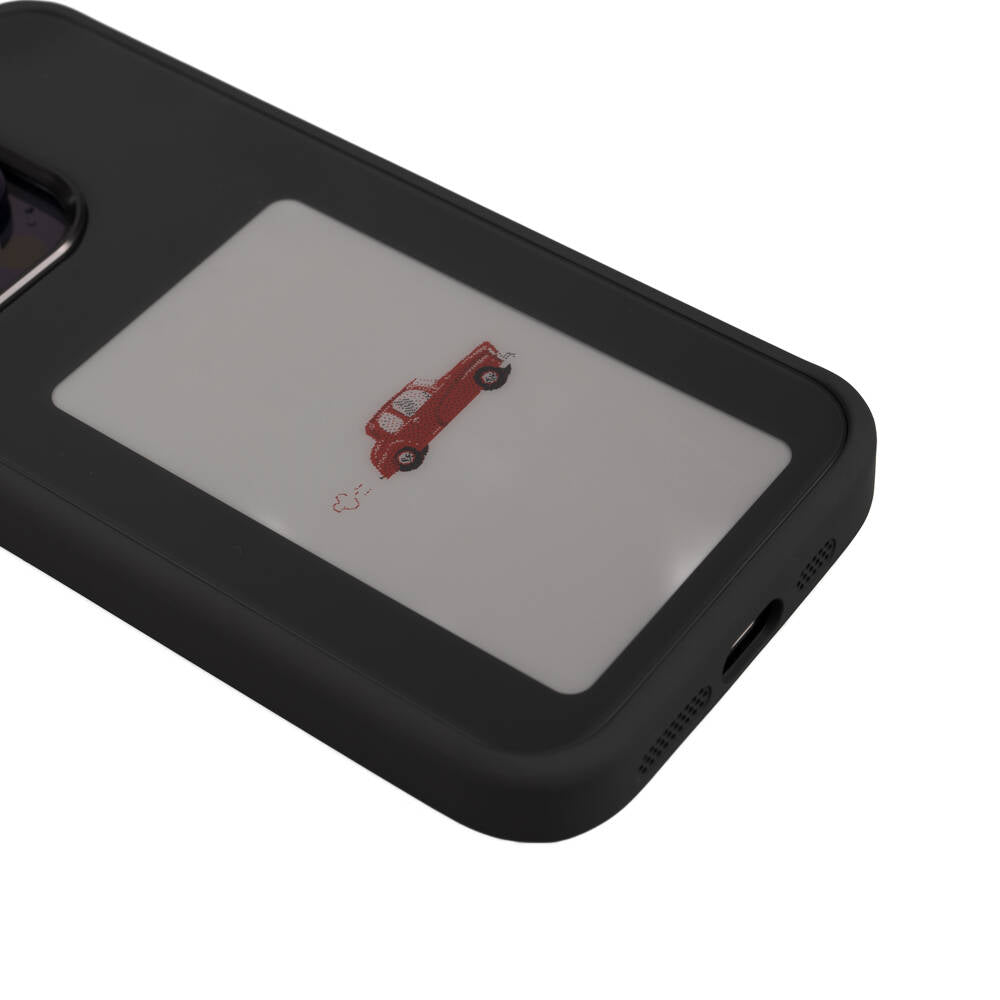 Apple iPhone 14 Pro Max Kılıf Ekranı Yansıtan Zore Akıllı NFC Kapak Gri
