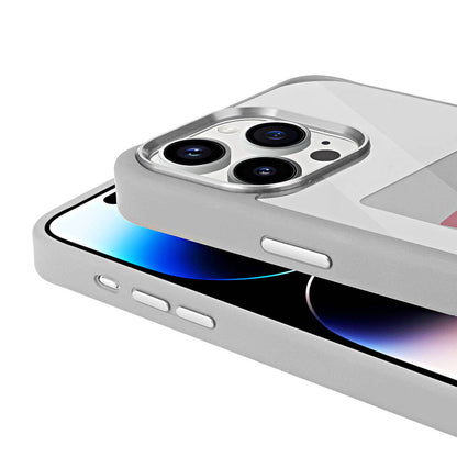 Apple iPhone 14 Pro Max Kılıf Ekranı Yansıtan Zore Akıllı NFC Kapak Gri