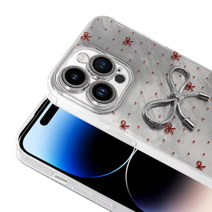 Apple iPhone 14 Pro Max Kılıf Kamera Korumalı Figürlü Zore Ponti Silikon Kapak Lila
