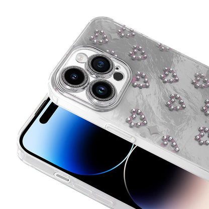 Apple iPhone 14 Pro Max Kılıf Kamera Korumalı Figürlü Zore Ponti Silikon Kapak Lila
