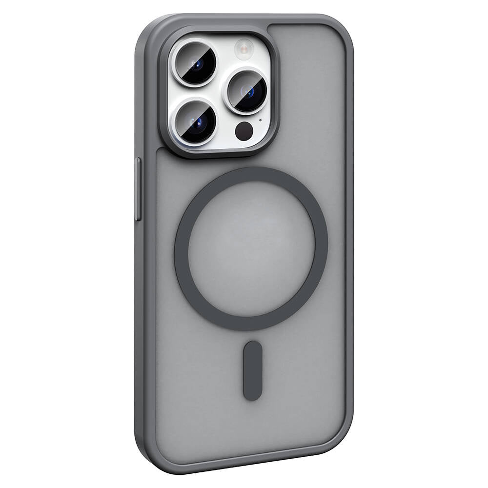 Apple iPhone 14 Pro Max Kılıf Magsafe Şarj Özellikli Mat Arka Yüzey Zore Sio Kapak Siyah