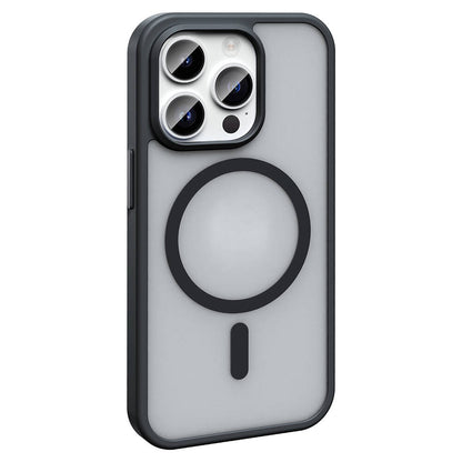 Apple iPhone 14 Pro Max Kılıf Magsafe Şarj Özellikli Mat Arka Yüzey Zore Sio Kapak Siyah