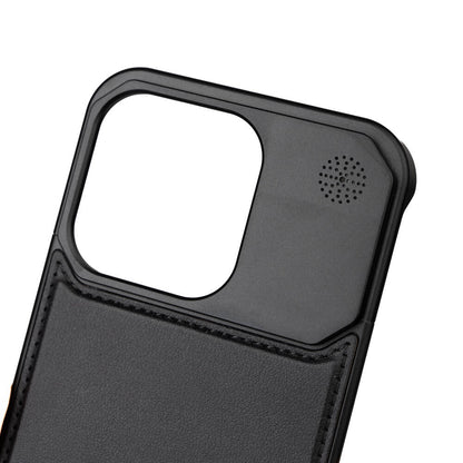 Apple iPhone 14 Pro Max Kılıf Magsafe Şarj Özellikli Mekanizmalı Koku Hazneli Zore Mostar Kapak Kahverengi