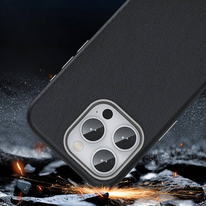 Apple iPhone 14 Pro Max Kılıf Magsafe Şarj Özellikli PU Deri Zore Adora Kapak Koyu Gri