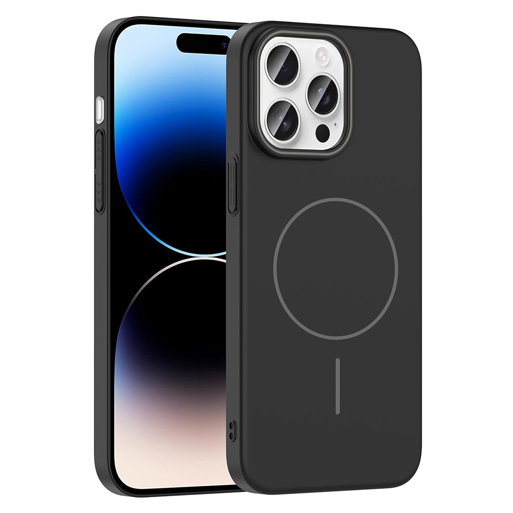 Apple iPhone 14 Pro Max Kılıf Magsafe Şarj Özellikli Zore Ruby Sert Kapak Lacivert