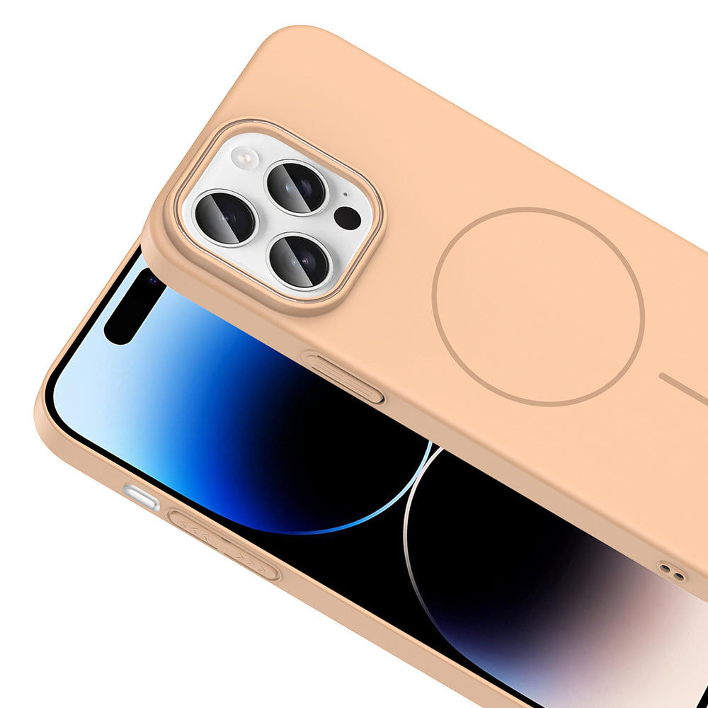 Apple iPhone 14 Pro Max Kılıf Magsafe Şarj Özellikli Zore Ruby Sert Kapak Mürdüm