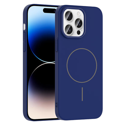 Apple iPhone 14 Pro Max Kılıf Magsafe Şarj Özellikli Zore Ruby Sert Kapak Lacivert