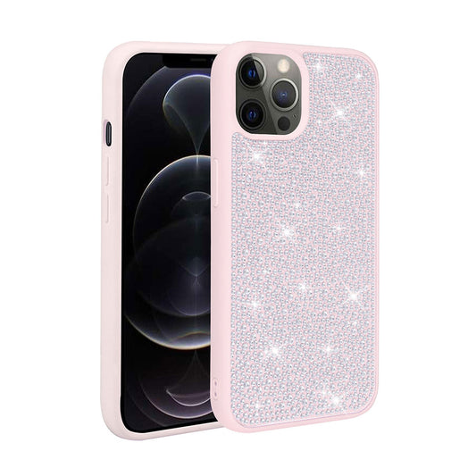 Apple iPhone 14 Pro Max Kılıf Parlak Taşlı Tasarım Zore Ston Kapak Pembe