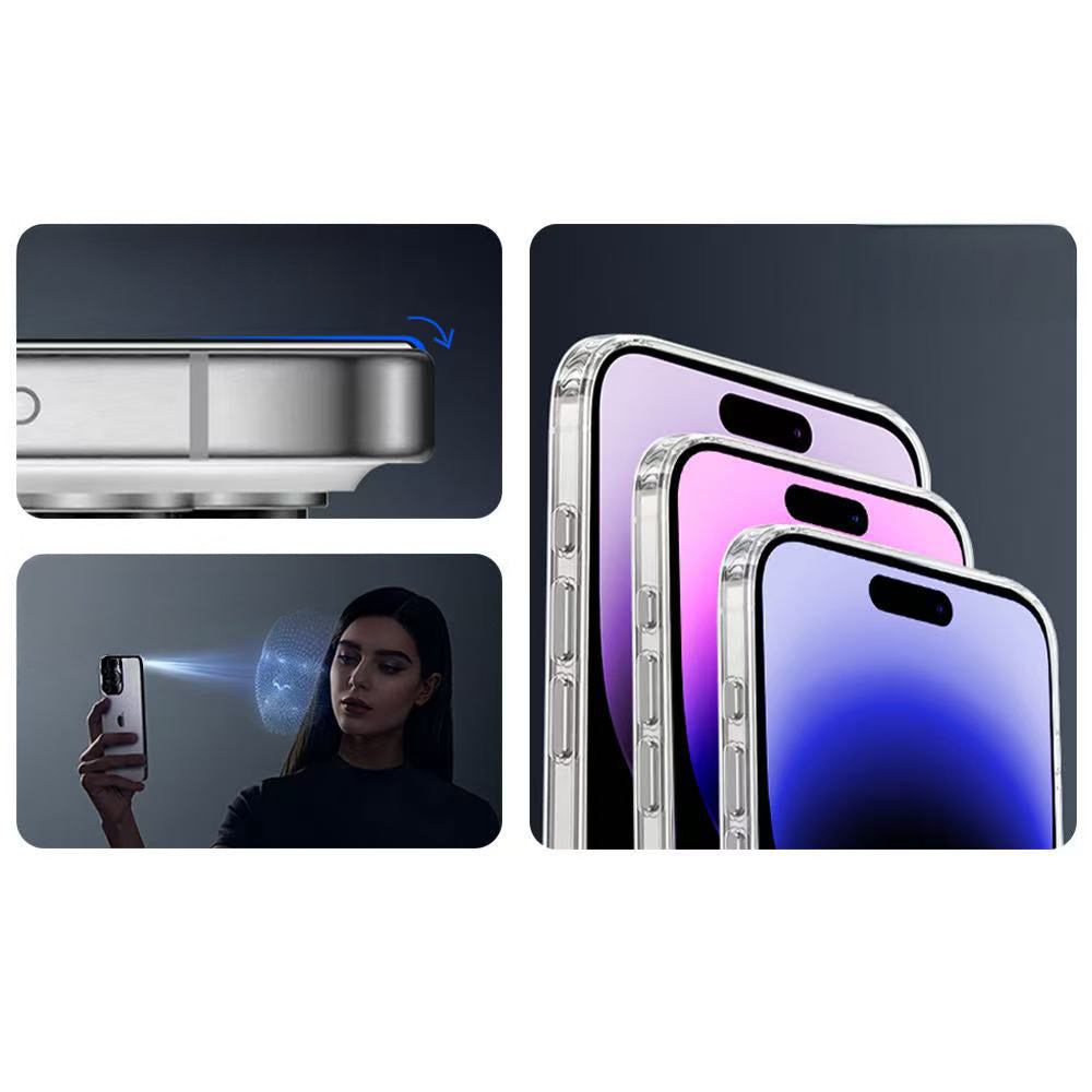 Apple iPhone 14 Pro Max Zore 3D Oliv HD Temperli Cam Ekran Koruyucu + Kolay Uygulama Aparatı Şeffaf