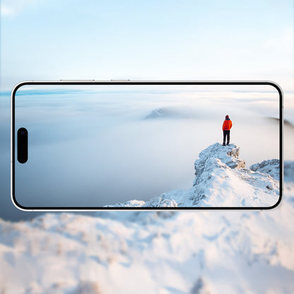 Apple iPhone 14 Zore 3D Oliv HD Temperli Cam Ekran Koruyucu + Kolay Uygulama Aparatı Şeffaf