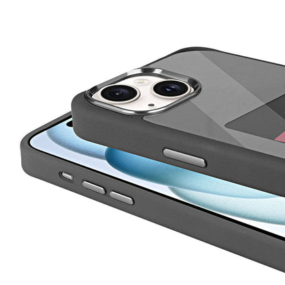 Apple iPhone 15 Kılıf Ekranı Yansıtan Zore Akıllı NFC Kapak Gri