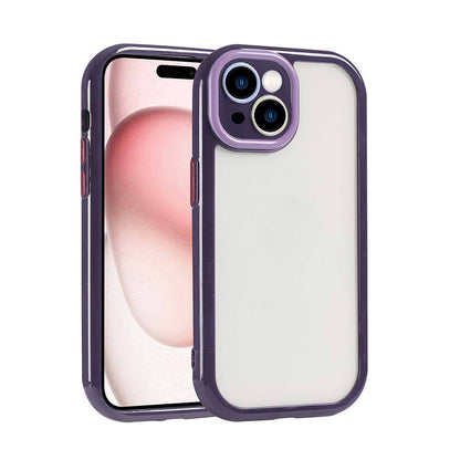 Apple iPhone 15 Kılıf Kamera Korumalı Renkli Kenar ve Çerçeve Tasarımlı Zore Vitamin Kapak Yeşil